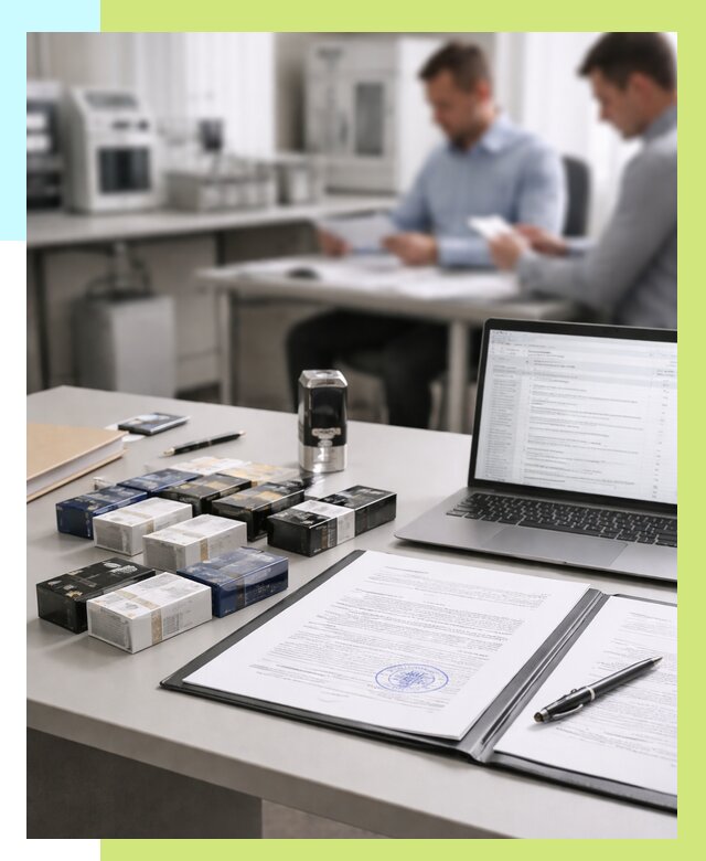 Сертификация сигарет под ключ в Муре от 45945 р. | Алешин-Мум