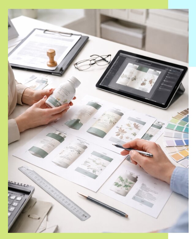 Профессиональная разработка дизайна и текста этикетки продукции в Муре