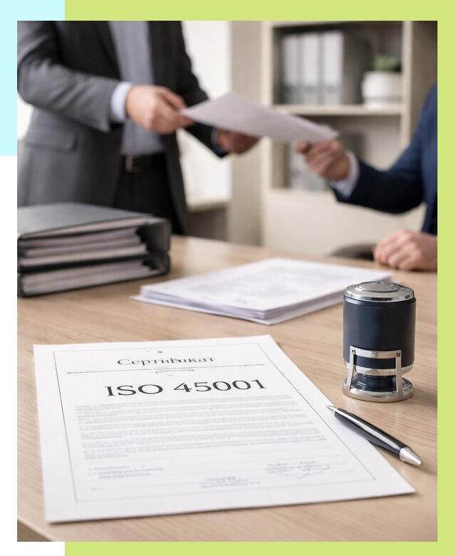 Сертификат ISO 45001 в Муре под ключ от 45945 р. | Алешин-Мум